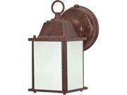 Nuvo Cube Lantern ES 1 Light Wall Lantern w Frosted Beveled Glass Lamp Included