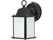 Nuvo Cube Lantern ES 1 Light Wall Lantern w Frosted Beveled Glass Lamp Included