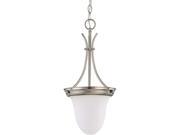 Nuvo 1 Light 10 inch Pendant w Frosted White Glass 1 13w GU24 Lamp Incl.