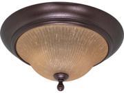 Nuvo Moulan 2 Light 16 inch Flush Mount w Champagne Linen Washed Glass