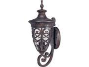 Nuvo Aston 3 Light Large Wall Lantern Arm Up w Seeded Glass