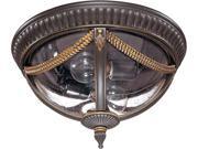 Nuvo Philippe 2 Light Flush Dome w Seeded Glass