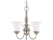 Nuvo Dupont 3 light 16 inch Chandelier w Satin White Glass
