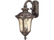 Nuvo Beaumont 3 Light Large Wall Lantern Arm Down w Amber Water Glass