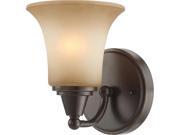 Nuvo Surrey 1 Light Vanity Fixture w Auburn Beige Glass