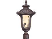 Nuvo Beaumont 2 Light Mid Size Post Lantern w Amber Water Glass
