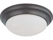 Nuvo 2 Light 14 inch Flush Mount Twist Lock w Frosted White Glass 2 13w GU24 Lamps Incl.