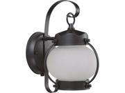 Nuvo 1 Light Onion Outdoor Wall w Frosted Glass 1 13w GU24 Lamp Included