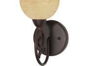 Nuvo Tapas 1 Light 6 inch Vanity w Tuscan Suede Glass