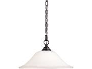 Nuvo Dupont 1 Light 16 inch Hanging Dome w Satin White Glass