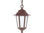 Nuvo Cornerstone ES 1 Light 13 inch CFL Hanging Lantern w Satin White Glass 13w GU24 Incl.