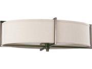 Nuvo Portia 6 Light Oval Flush w Khaki Fabric Shade 6 13w GU24 Lamps Included