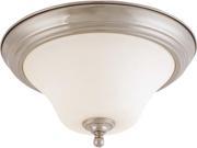 Nuvo Dupont ES 2 light 13 inch Flush Mount w Satin White Glass 13w GU24 Lamps Included
