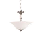 Nuvo Dupont ES 3 Light Semi Flush w Satin White Glass 13w GU24 Lamps Included