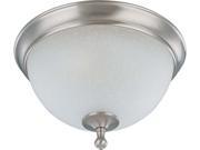 Nuvo Bella 2 Light 13 inch Flush Dome w Frosted Linen Glass