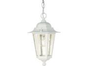 Nuvo Cornerstone 1 Light 13 inch Hanging Lantern w Clear Seed Glass