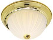 Nuvo 2 Light Cfl 13 inch Flush Mount Frosted Melon Glass 2 13W GU24 Lamps Included