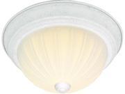 Nuvo 2 Light Cfl 13 inch Flush Mount Frosted Melon Glass 2 13W GU24 Lamps Included