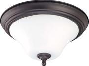 Nuvo Dupont ES 2 light 13 inch Flush Mount w Satin White Glass 13w GU24 Lamps Included