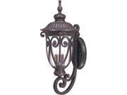 Nuvo Corniche 3 Light Large Wall Lantern Arm Up w Seeded Glass