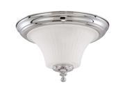 Nuvo Teller 2 Light Flush Dome Fixture w Frosted Etched Glass