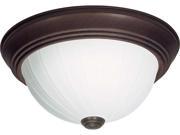 Nuvo 3 Light Cfl 11 inch Flush Mount Frosted Melon Glass 2 13W GU24 Lamps Included
