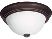 Nuvo 3 Light Cfl 15 inch Flush Mount Frosted Melon Glass 3 13W GU24 Lamps Included