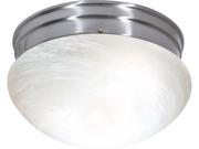 Nuvo 2 Light ES Medium Mushroom w Alabaster Glass 2 13w GU24 Lamps Included