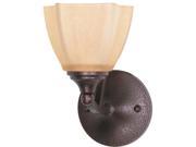 Nuvo Normandy 1 Light 6 inch Vanity w Champagne Linen Washed Glass