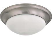 Nuvo 3 Light 17 inch Flush Mount Twist Lock w Frosted White Glass