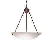 Nuvo 3 Light 23 inch Pendant Alabaster Glass Bowl