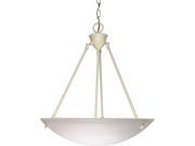 Nuvo 3 Light 23 inch Pendant Alabaster Glass Bowl