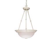 Nuvo 3 Light 15 inch Pendant Alabaster Glass