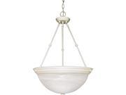 Nuvo 3 Light 20 inch Pendant Alabaster Glass