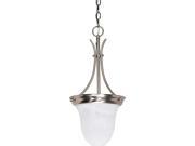 Nuvo 1 Light 10 inch Pendant Alabaster Glass Bell