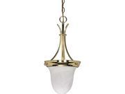 Nuvo 1 Light 10 inch Pendant Alabaster Glass Bell