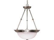 Nuvo 3 Light 20 inch Pendant w Alabaster Glass 3 13w GU24 Lamps Included