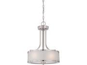 Nuvo Fusion 3 Light Pendant w Frosted Glass