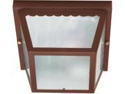 Nuvo 2 Light 10 inch Carport Flush Mount With Textured Frosted Glass