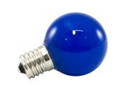 25PK G40 Globe LED 1W FROSTED GLASS 120V E17 BLUE Dimmable