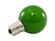 25PK G40 Globe LED 1W FROSTED GLASS 120V E17 GREEN Dimmable
