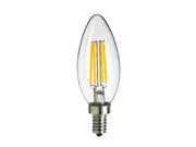 2PK Sunlite Antique Filament LED 4 Watt 2700K E12 Base Chandelier Light Bulbs