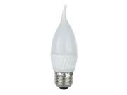 SUNLITE 4.5W 120V 3000K FROSTED E26 Flame LED Light Bulb