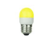 SUNLITE 0.5w Tubular T10 Yellow LED Medium Screw In Base Bulb