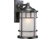 Manor 1 LT 10 Outdoor Wall Fixture w Frosted Seed Glass