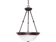 Nuvo 3 Light 15 inch Pendant Alabaster Glass