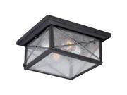 Wingate 2 LT Outdoor Flush Fixture w Clear Seed Glass