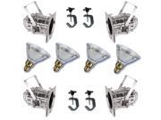 4 Silver Short PAR CAN 38 120w PAR38 Spot C Clamp