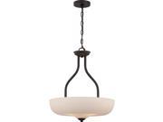 Kirk 3 Light Pendant w Etched Opal Glass LED Omni Included