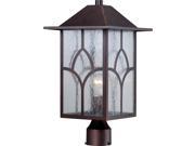 Stanton 1 LT Outdoor Post Fixture w Clear Seed Glass